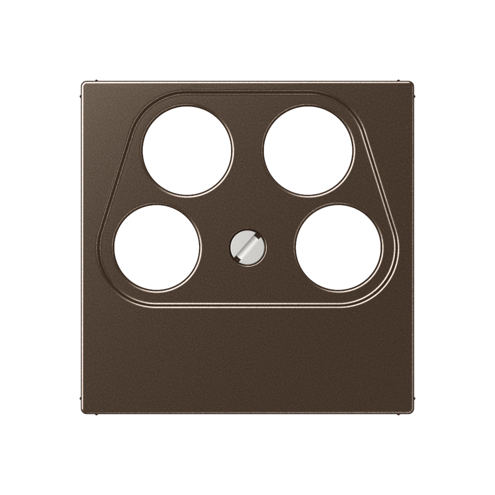 Centre plate for 4-hole SAT-TV socket (Axing) — JUNG A 550, Mocha, art. A561-4SAT2MO