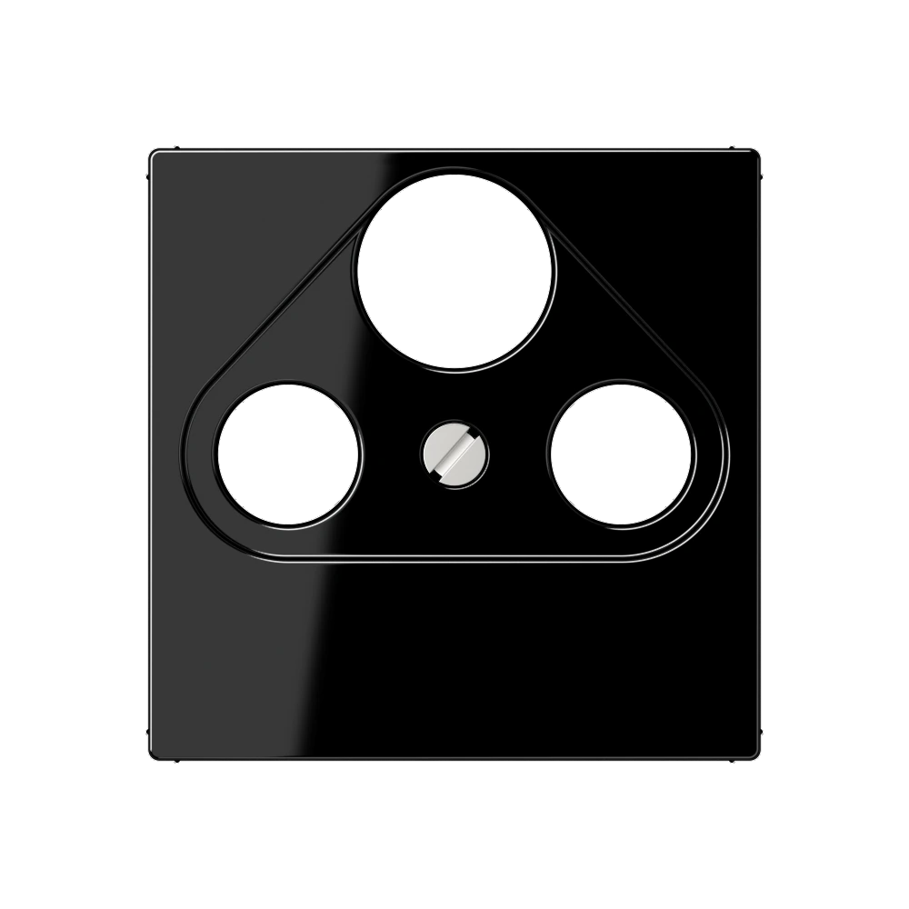 Centre plate for SAT-TV socket — JUNG A 550, Black, art. A561BFPLSATSW