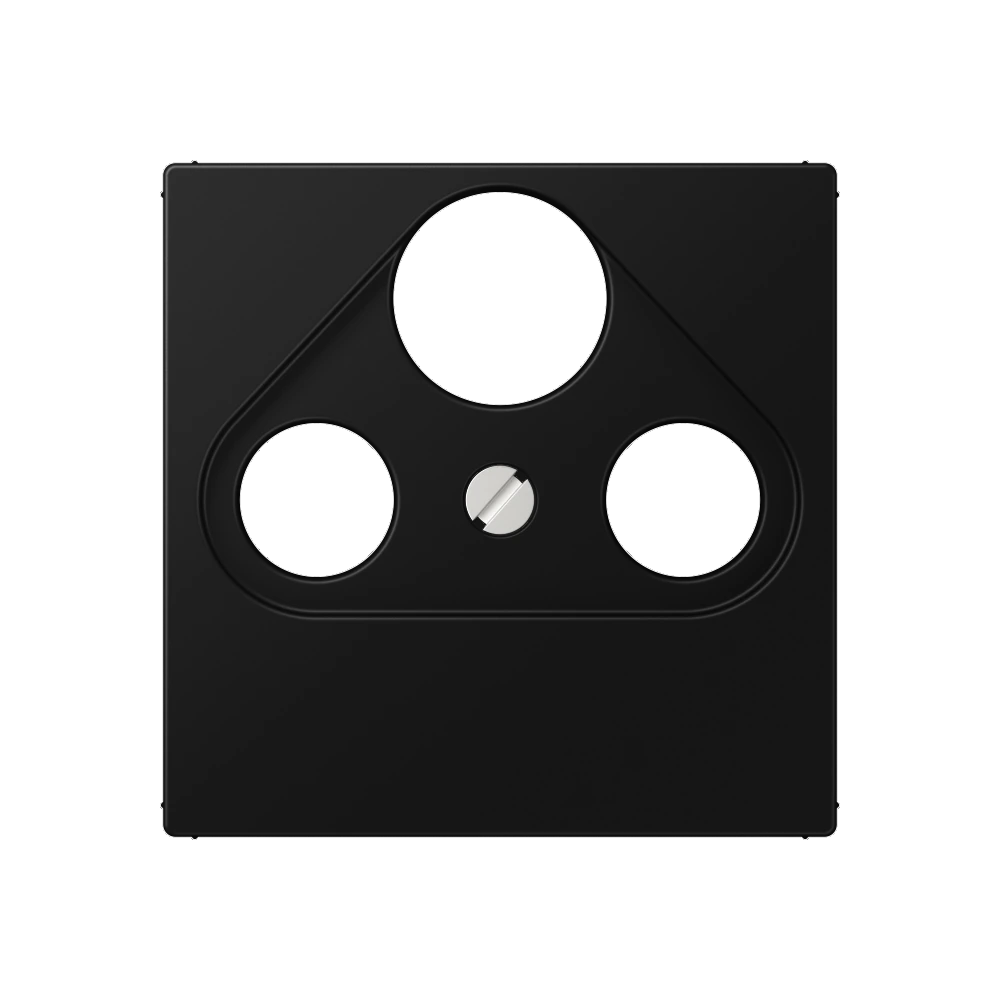 Centre plate for SAT-TV socket — JUNG A 550, Matt Black, art. A561BFPLSATSWM