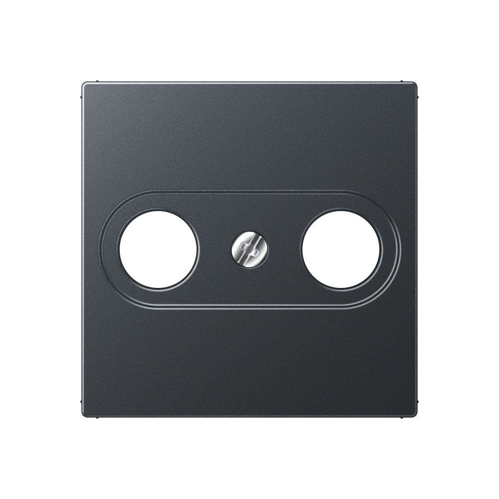 Centre plate for antenna socket — JUNG A 550, Matt Anthracite, art. A561BFPLTVANM