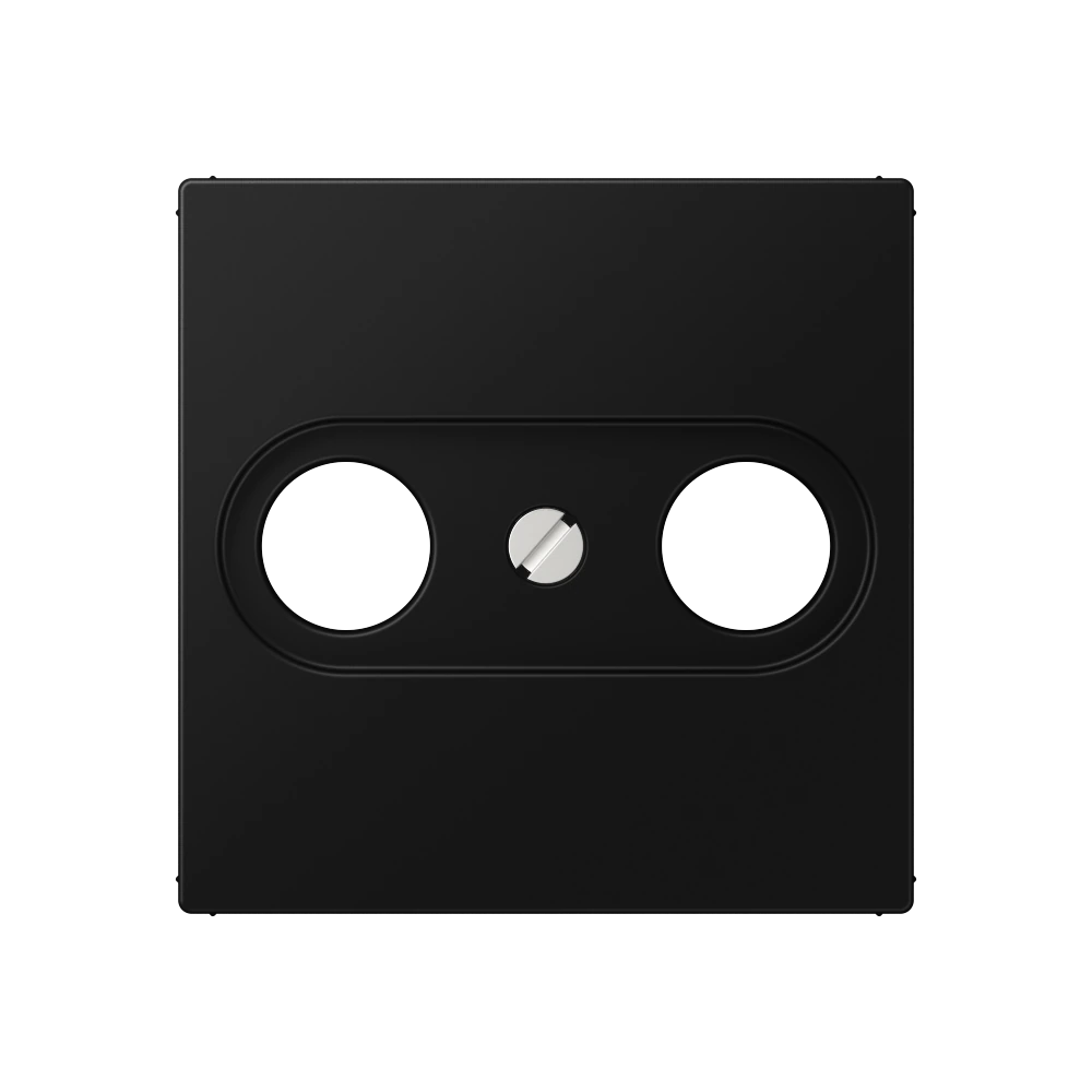 Centre plate for antenna socket — JUNG A 550, Matt Black, art. A561BFPLTVSWM
