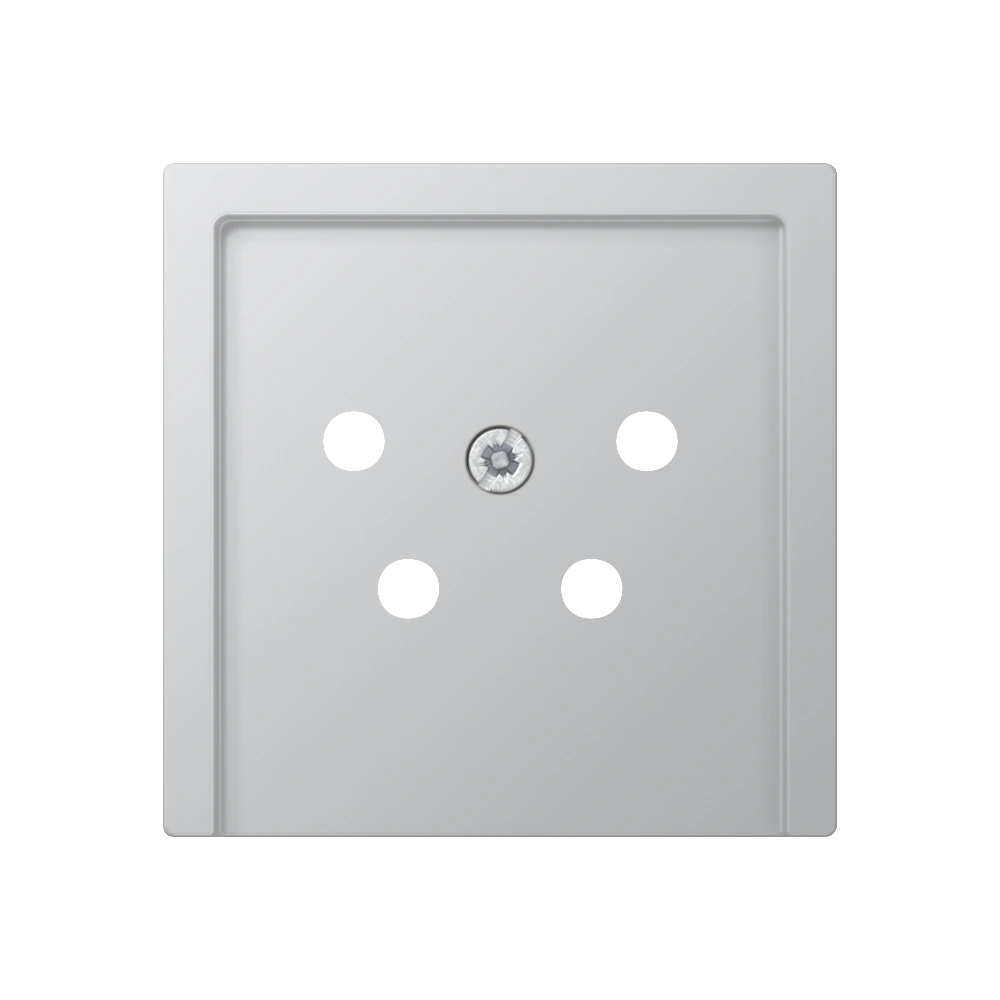 Centre plate for 4-hole PTT socket — JUNG A 550, Aluminium, art. A561NTFAL