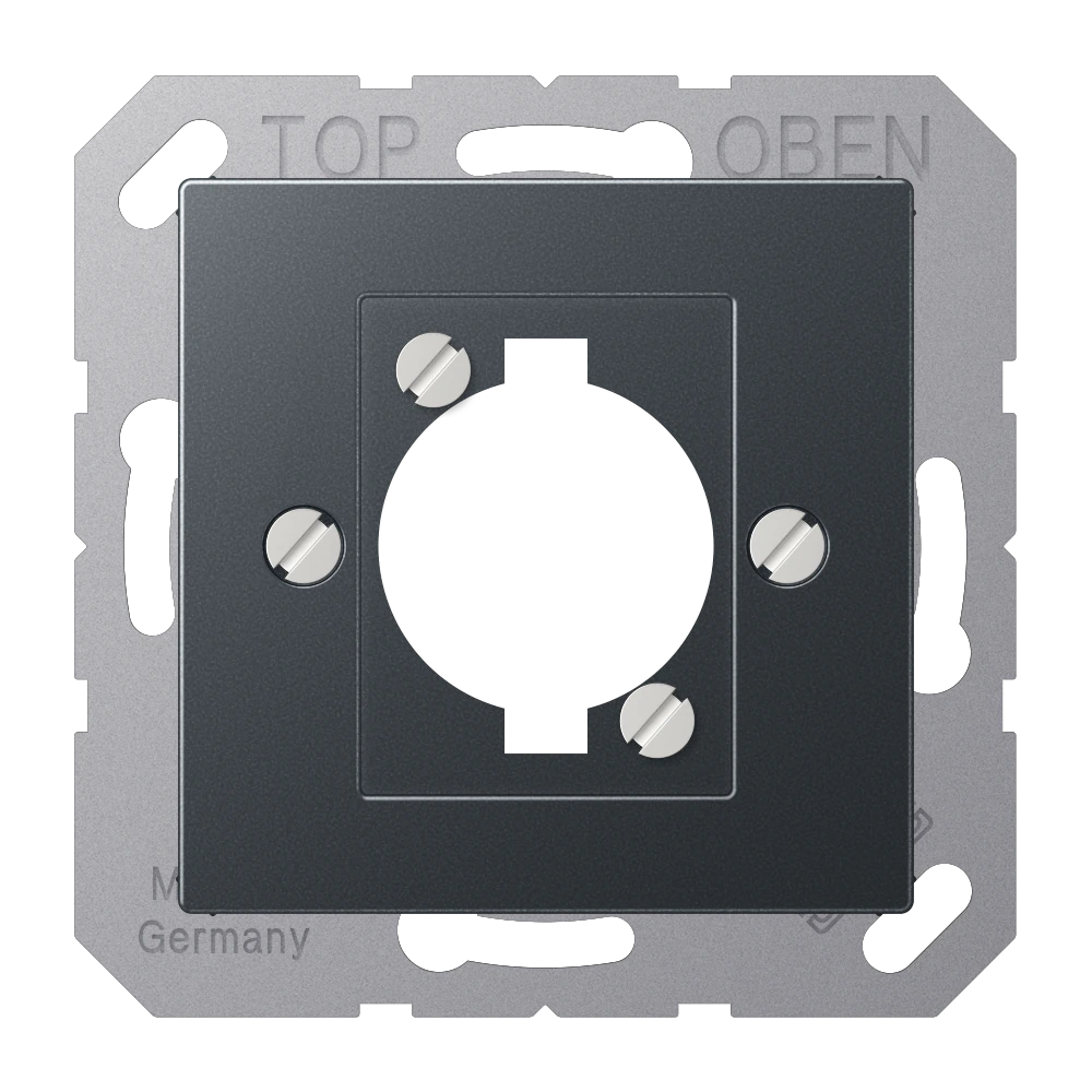 Centre plate for XLR connector (P Series) — JUNG A 550, Matt Anthracite, art. A568BFANM
