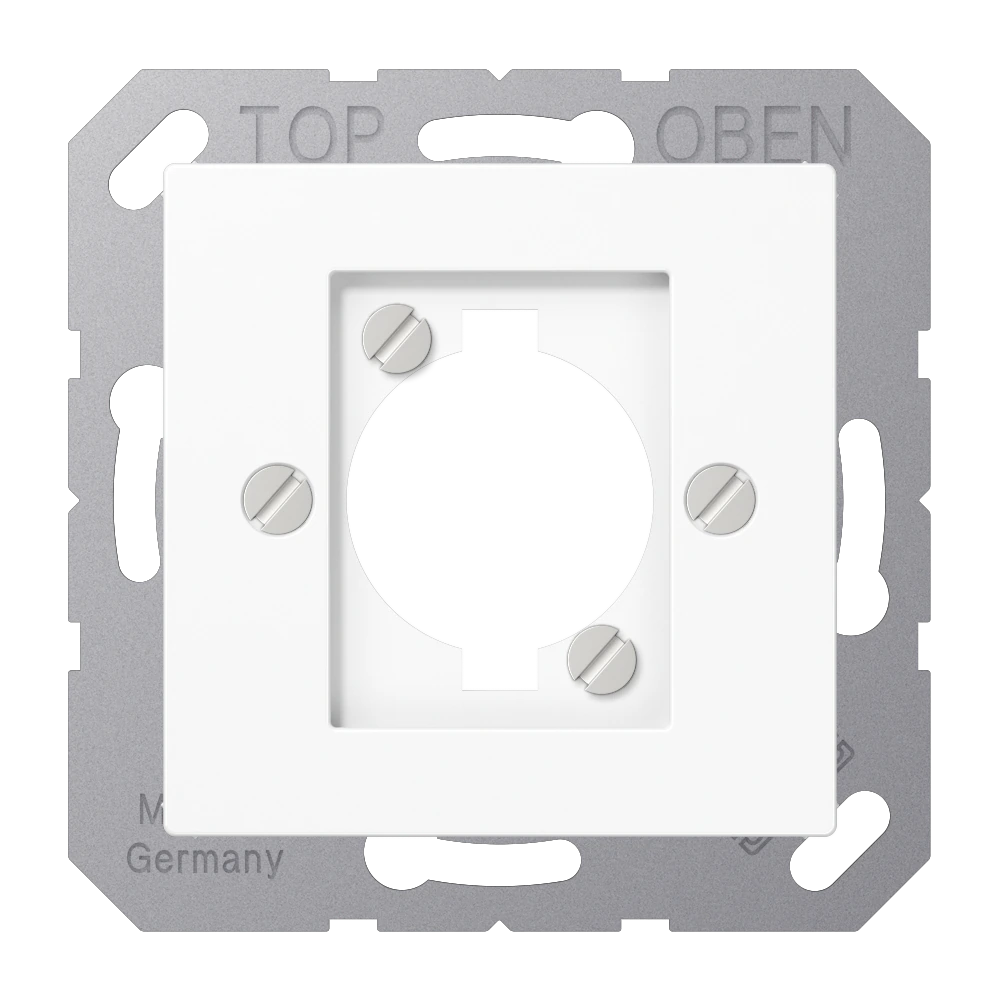 Centre plate for XLR connector (P Series) — JUNG A 550, White, art. A568BFWW