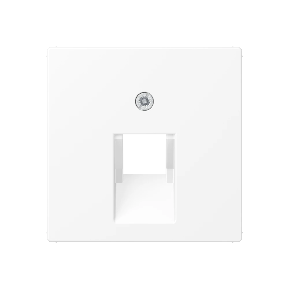 Centre plate for 1-gang modular jack socket (8-pole) — JUNG A 550, Matt White, art. A569-1BFPLUAWWM