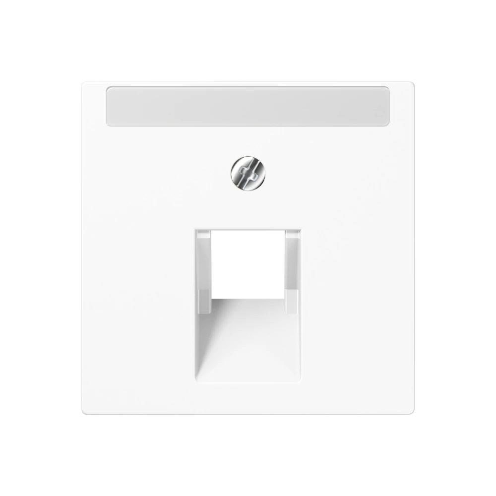 Centre plate for 1-gang modular jack socket (8-pole) — JUNG A 550, White, art. A569-1NAPLUAWW