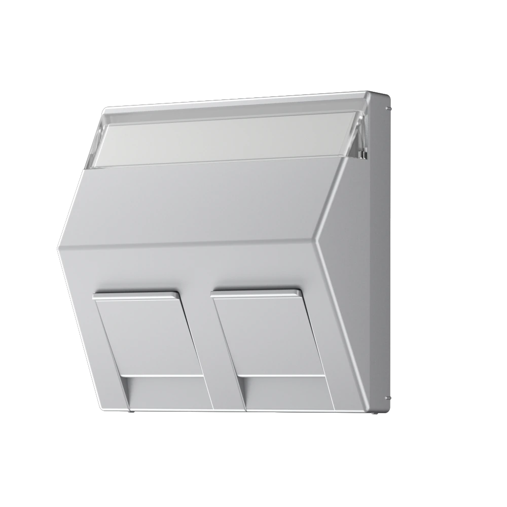 Centre plate for mounting adapter 30° — JUNG A 550, Aluminium, art. A569-30BFPLAL