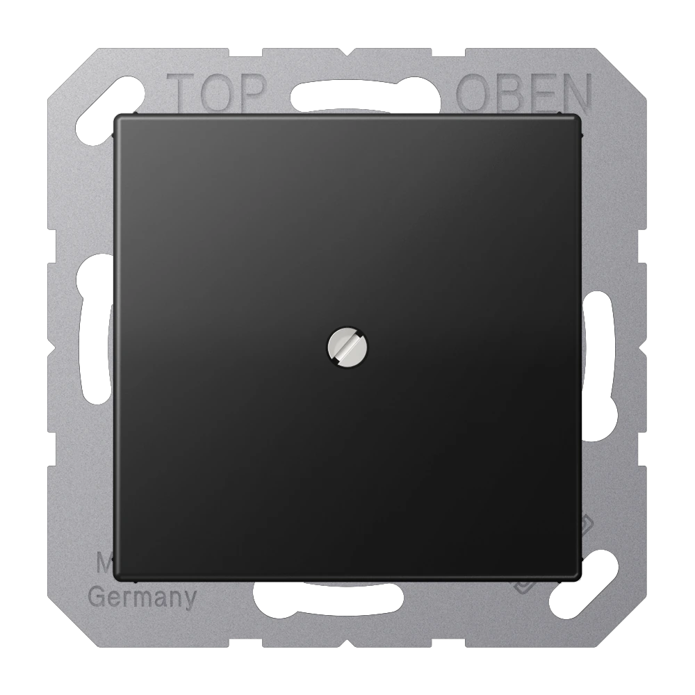 Cable outlet with strain relief — JUNG A 550, Matt Black, art. A590BFASWM