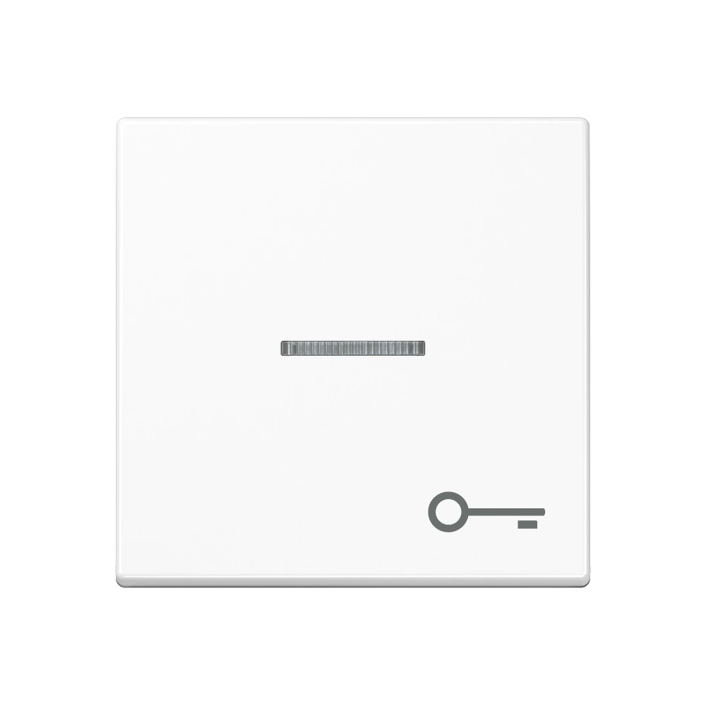 1-gang rocker with symbol "door", with lens — JUNG A 550, White, art. A590BFKO5TWW