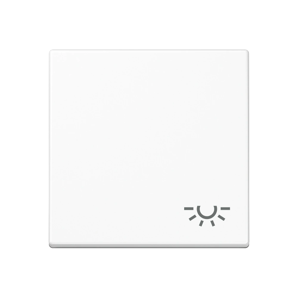 1-gang rocker with symbol "light" — JUNG A 550, White, art. A590BFLWW