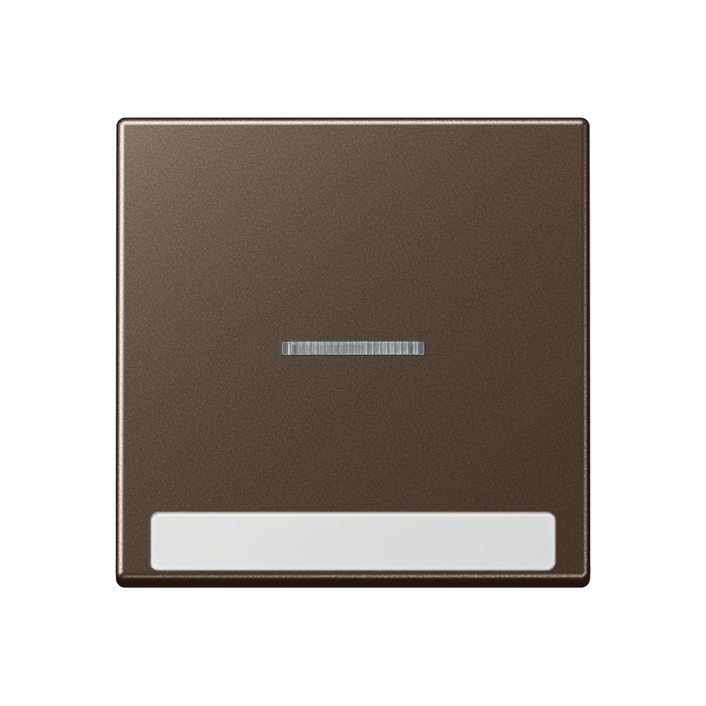 1-gang rocker for switch and push-button with lens and inscription field — JUNG A 550, Mocha, art. A590BFNAKO5MO