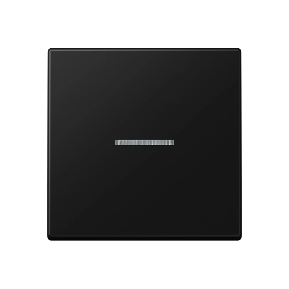 1-gang rocker with lens for switch and push-button with indicator light — JUNG A 550, Matt Black, art. A590KO5SWM