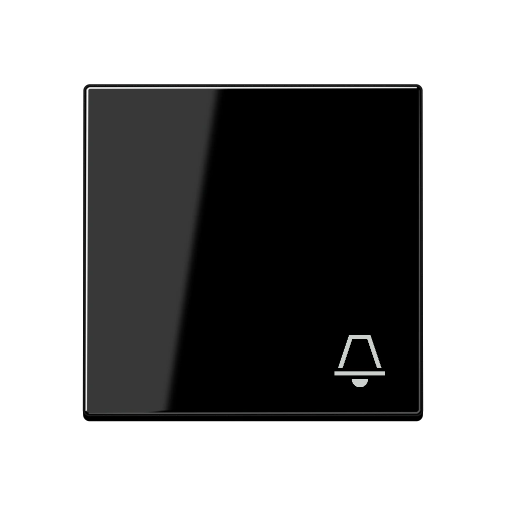 1-gang rocker with symbol "bell" — JUNG A 550, Black, art. A590KSW