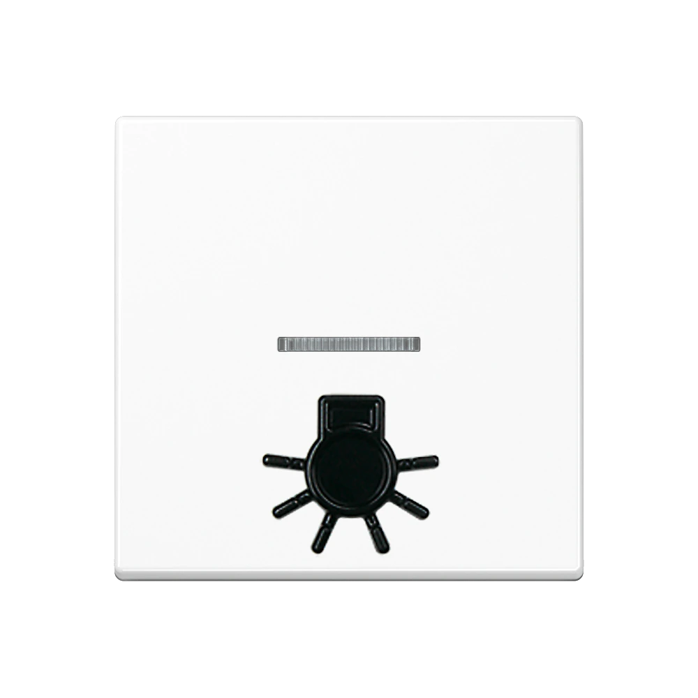 1-gang rocker with tactile symbol "light" and lens — JUNG A 550, White, art. A590L1KOWW