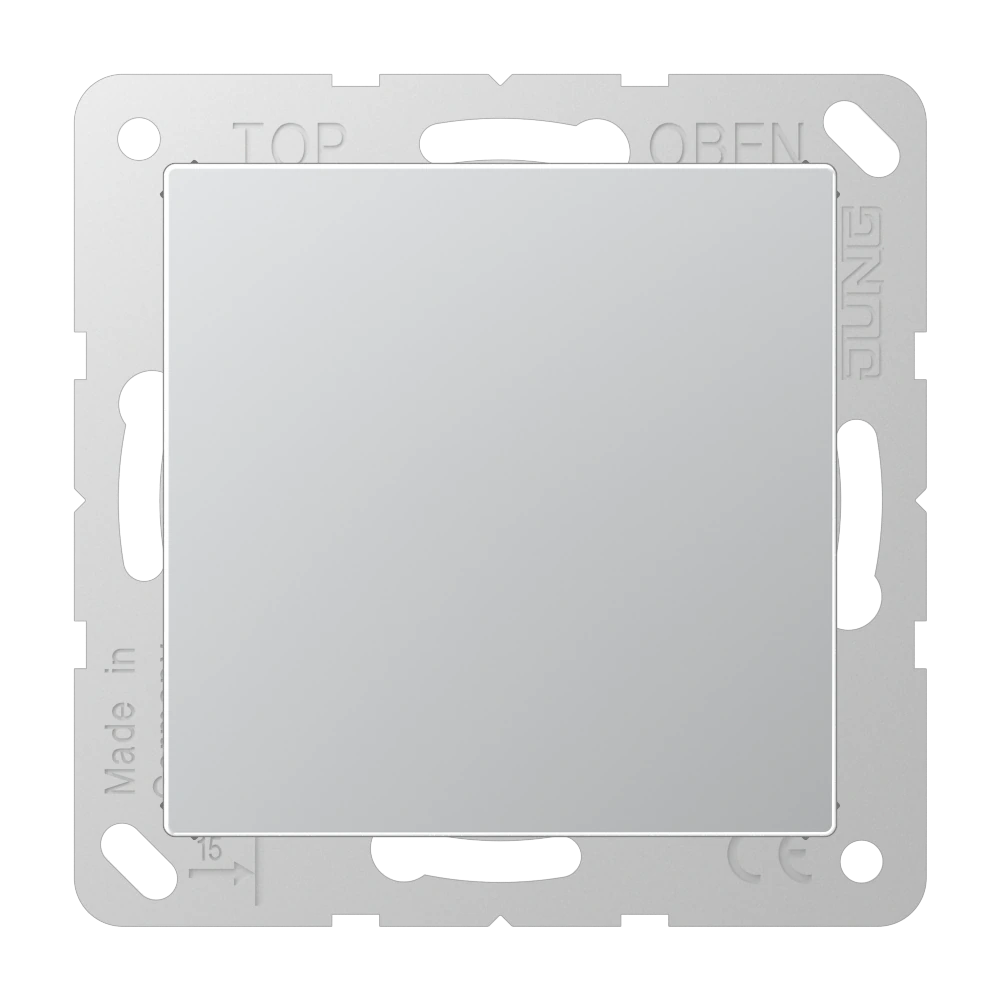 Blank centre plate (snap-on fixing) — JUNG A 550, Aluminium, art. A594-0AL