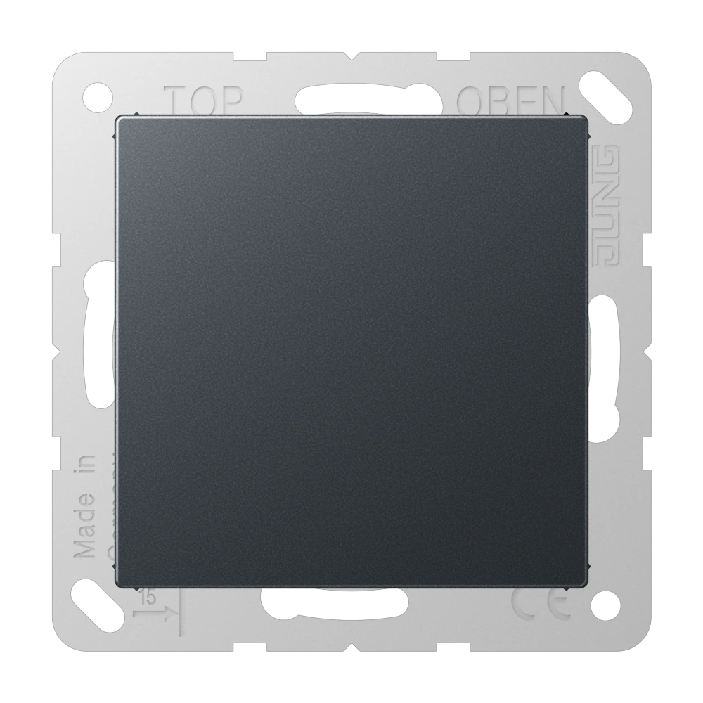 Blank centre plate (snap-on fixing) — JUNG A 550, Matt Anthracite, art. A594-0ANM