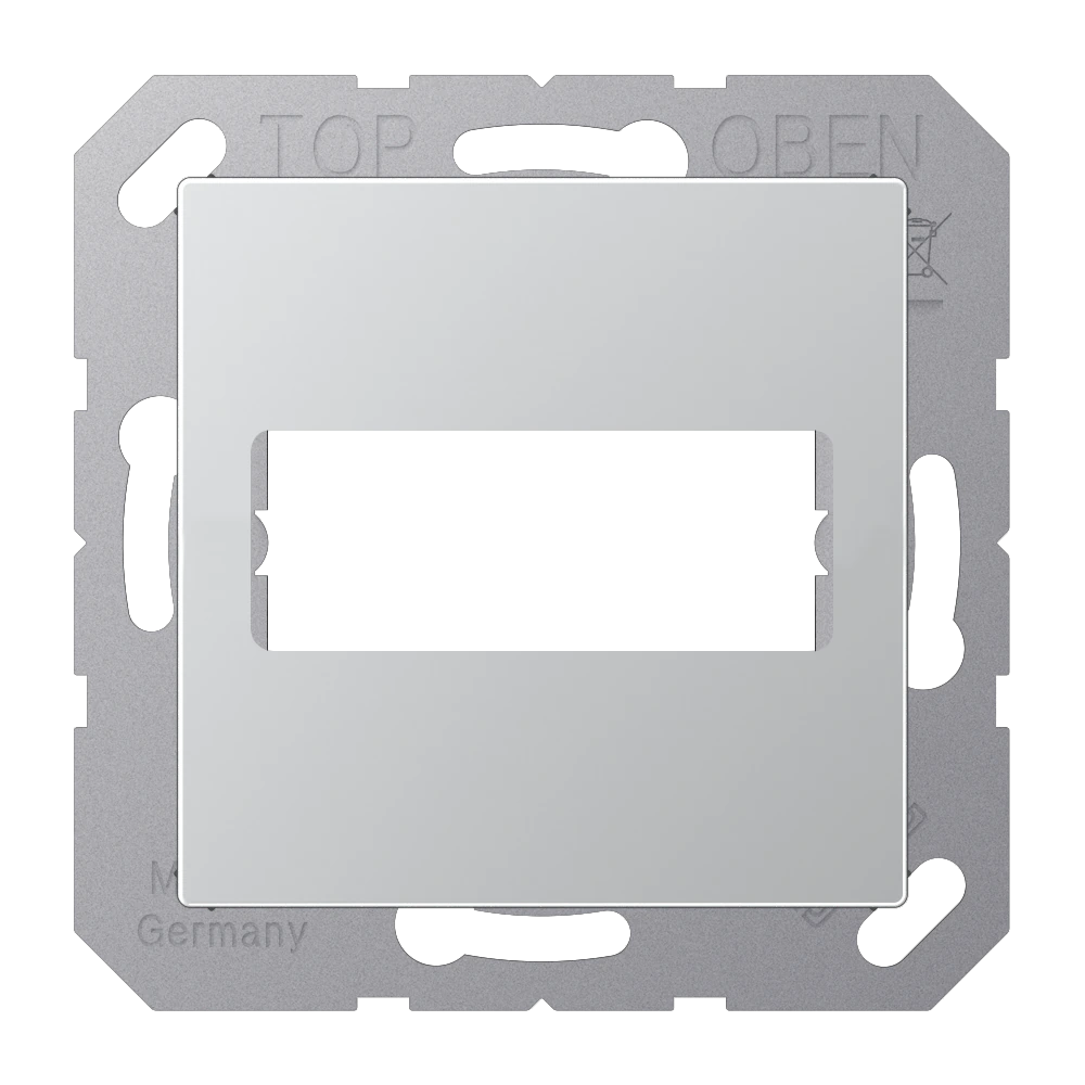 Centre plate for D-subminiature connector 9-/15-pole — JUNG A 550, Aluminium, art. A594-1915AL