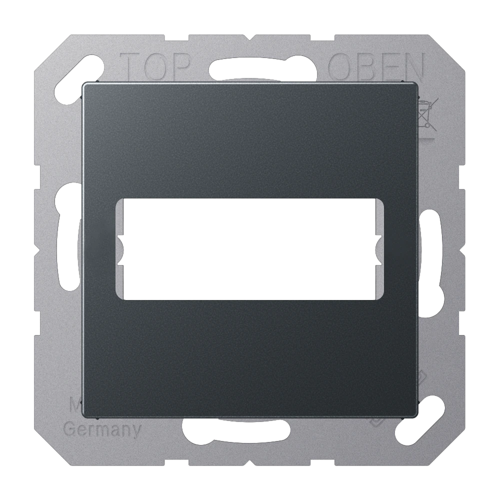 Centre plate for D-subminiature connector 9-/15-pole — JUNG A 550, Matt Anthracite, art. A594-1915ANM