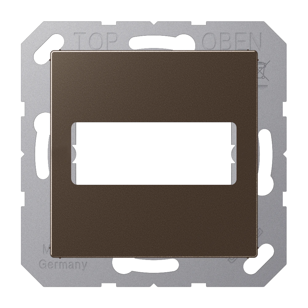 Centre plate for D-subminiature connector 9-/15-pole — JUNG A 550, Mocha, art. A594-1915MO
