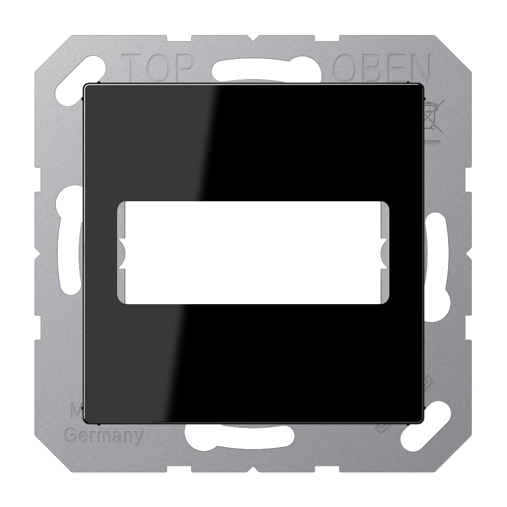 Centre plate for D-subminiature connector 9-/15-pole — JUNG A 550, Black, art. A594-1915SW