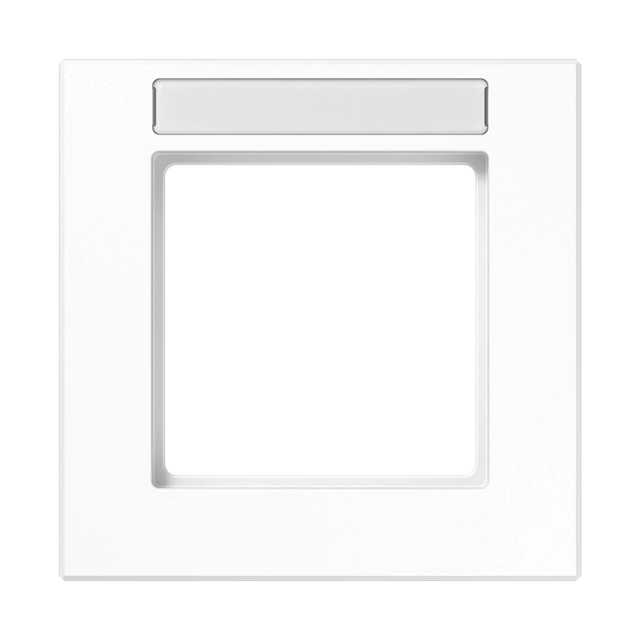 Frame with inscription field, 1-gang — JUNG A Creation, White, art. AC581BFNAWW