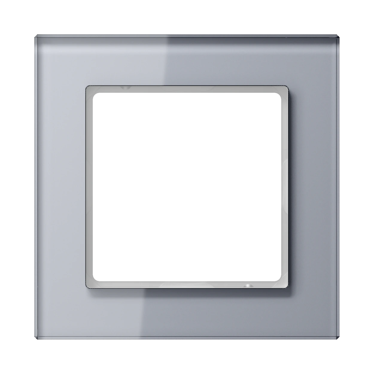 Glass frame for horizontal and vertical installation — JUNG A Creation, Crystal Grey, art. AC581GLKG