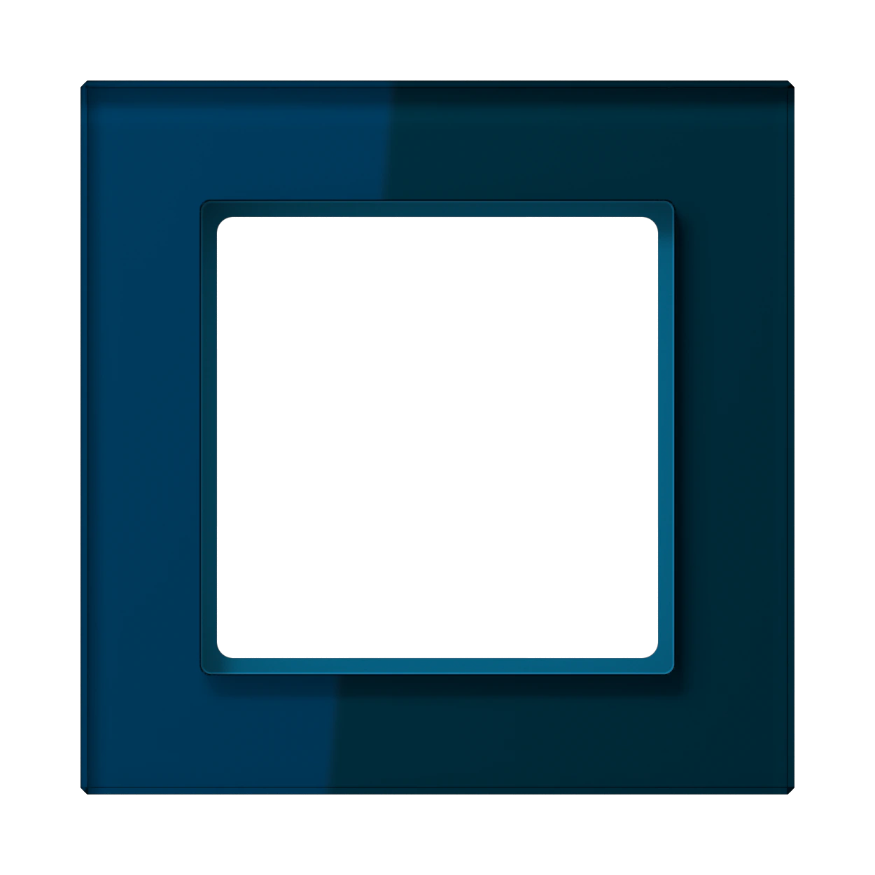 Glass frame for horizontal and vertical installation — JUNG A Creation, Night Blue, art. AC581GLNB