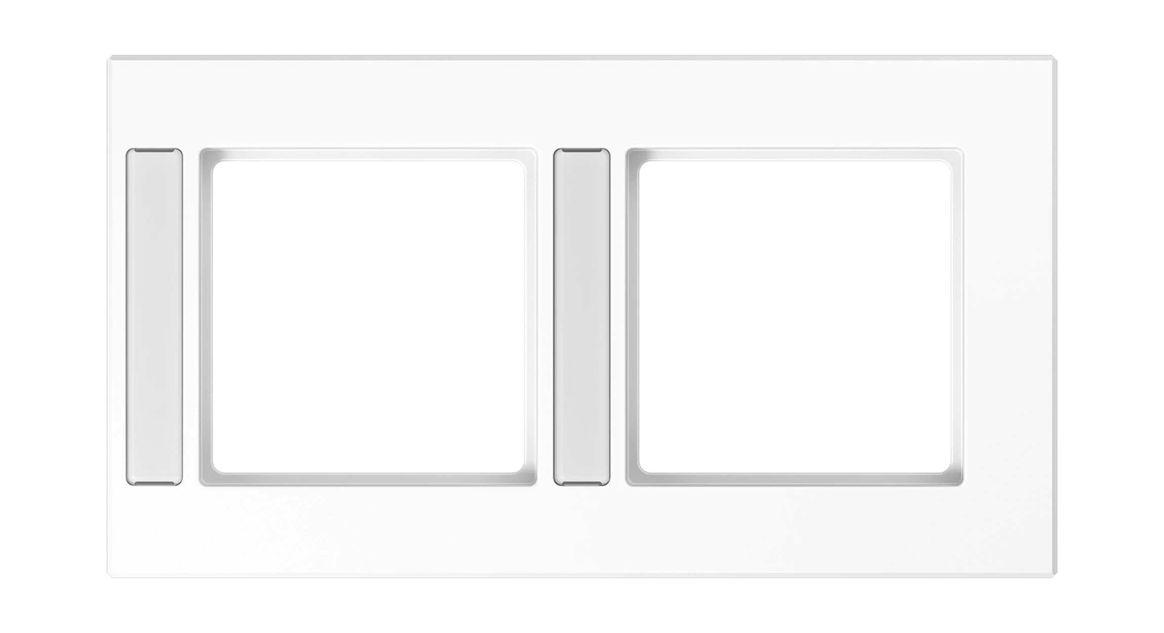 Frame with inscription field for vertical installation — JUNG A Creation, White, art. AC582BFNAWW