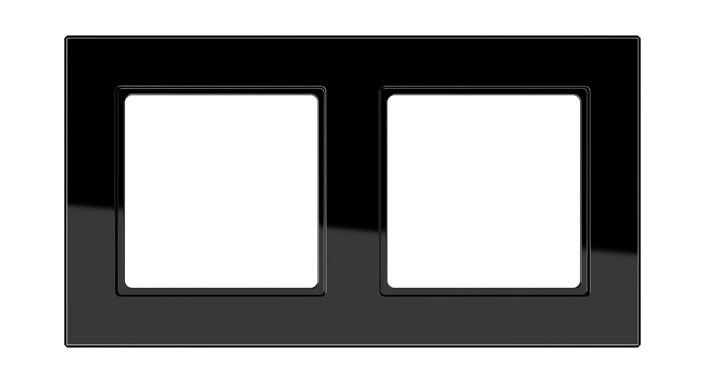 Frame for horizontal and vertical installation — JUNG A Creation, Black, art. AC582BFSW