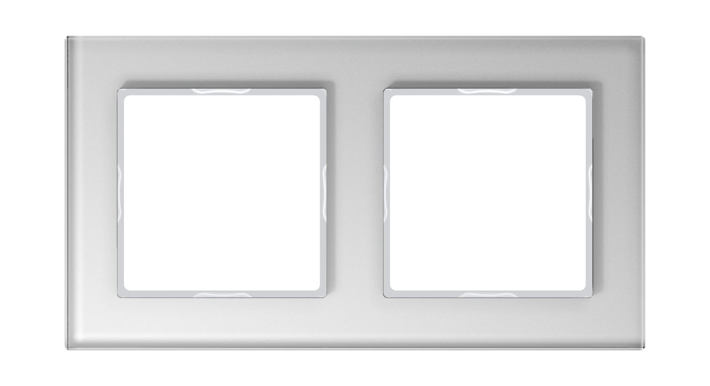Glass frame for horizontal and vertical installation — JUNG A Creation, White Glass, art. AC582GLWW