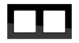 Frame for horizontal and vertical installation · 2-gang