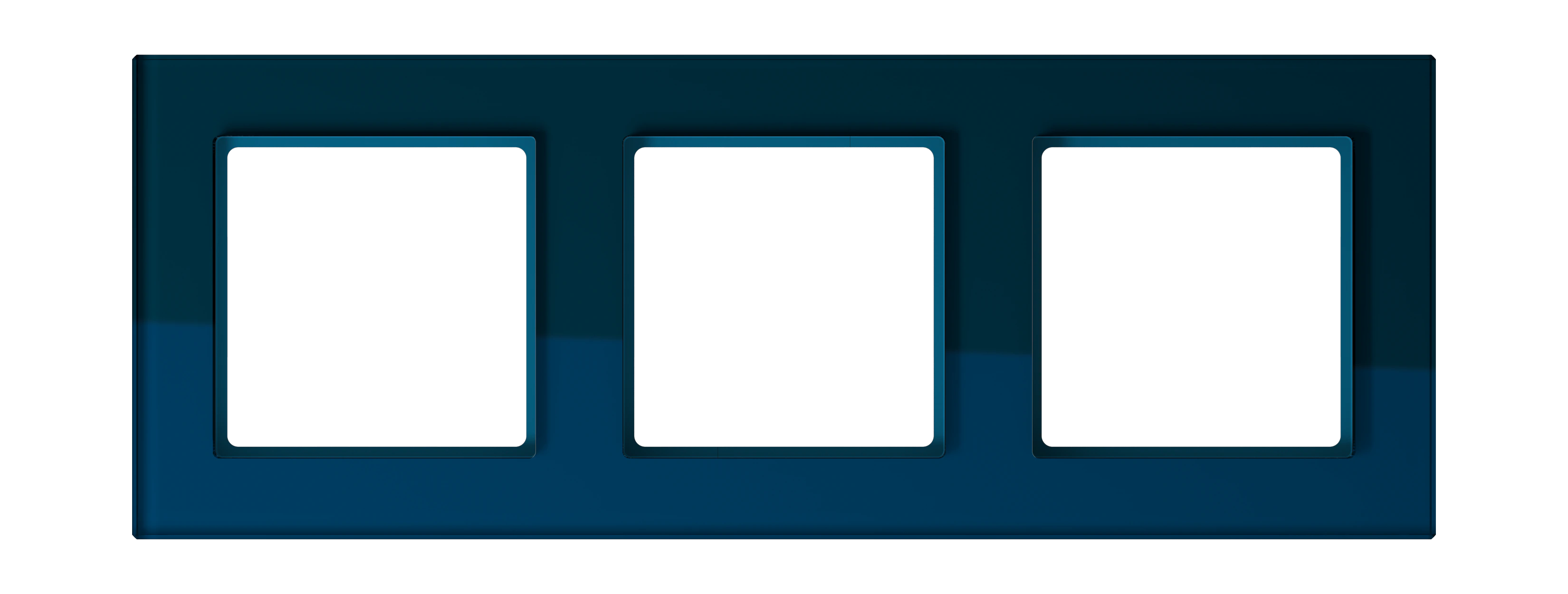 Glass frame for horizontal and vertical installation — JUNG A Creation, Night Blue, art. AC583GLNB
