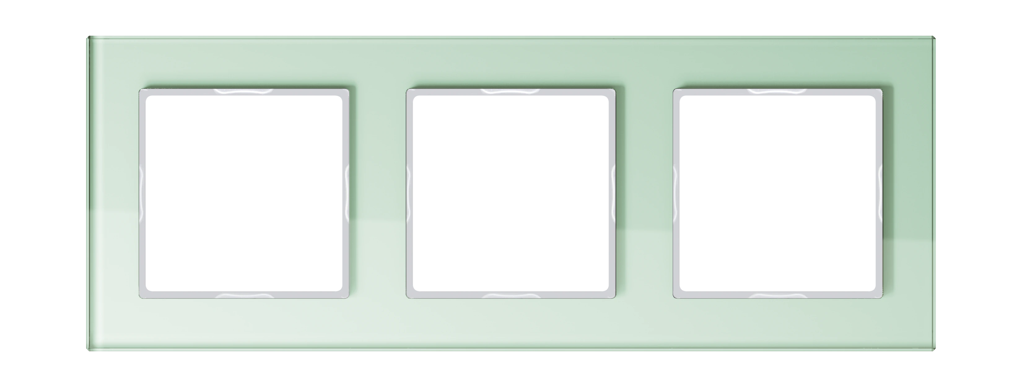 Glass frame for horizontal and vertical installation — JUNG A Creation, White Glass, art. AC583GLWMT