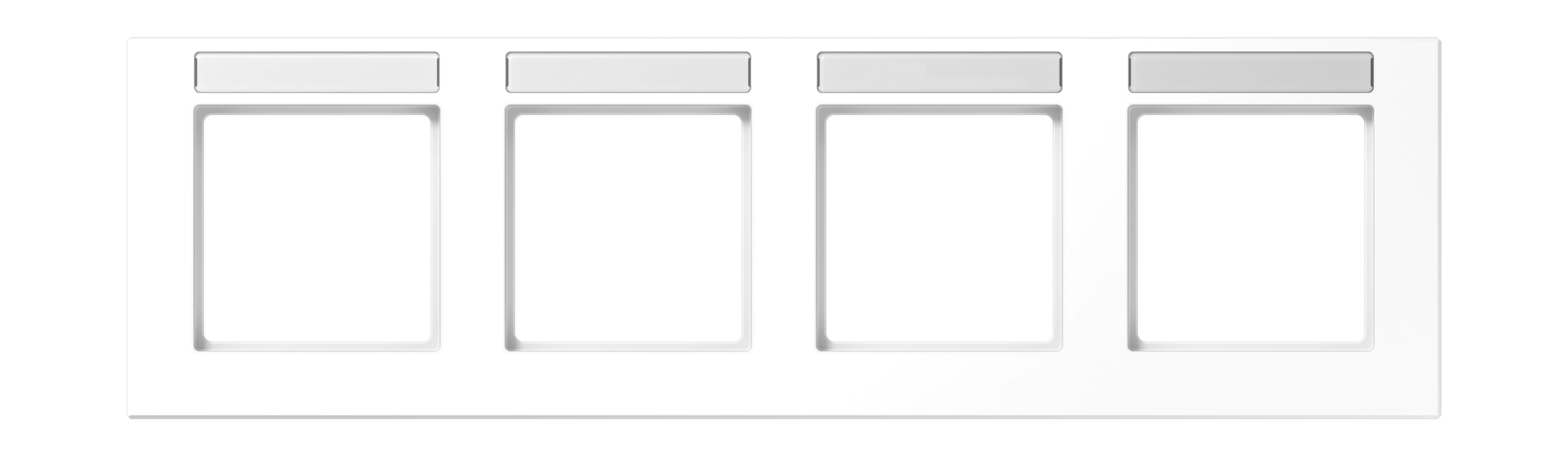Frame with inscription field for horizontal installation — JUNG A Creation, White, art. AC5840BFNAWW
