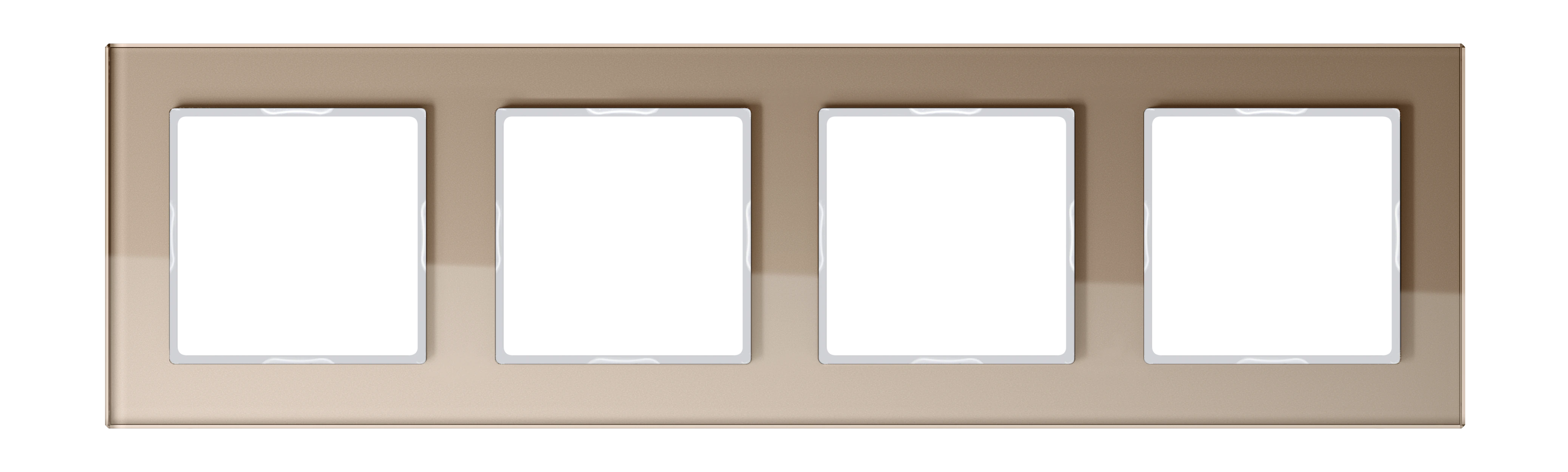 Glass frame for horizontal and vertical installation — JUNG A Creation, Champagne Glass, art. AC584GLCH