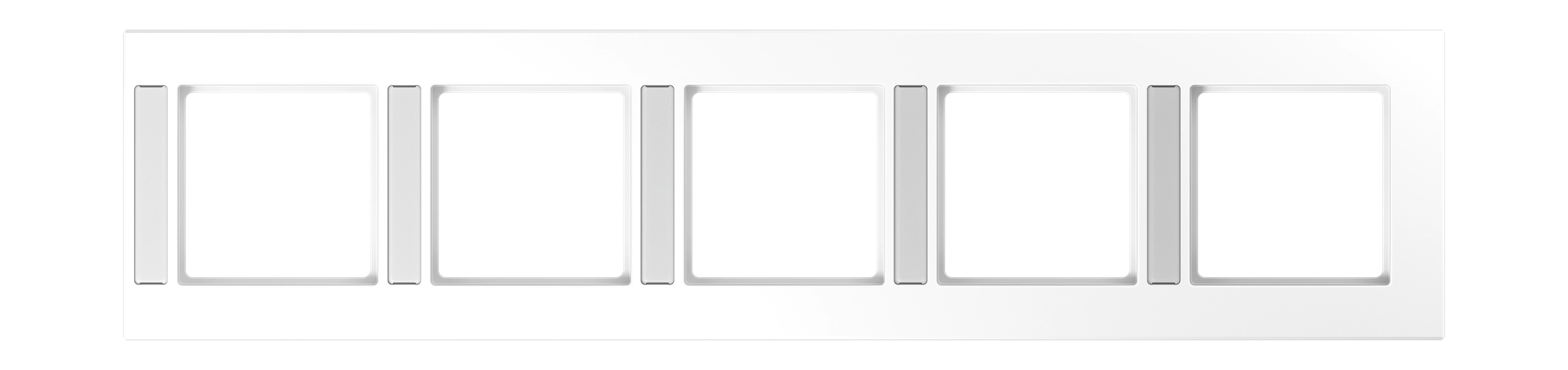 Frame with inscription field for vertical installation — JUNG A Creation, White, art. AC585BFNAWW