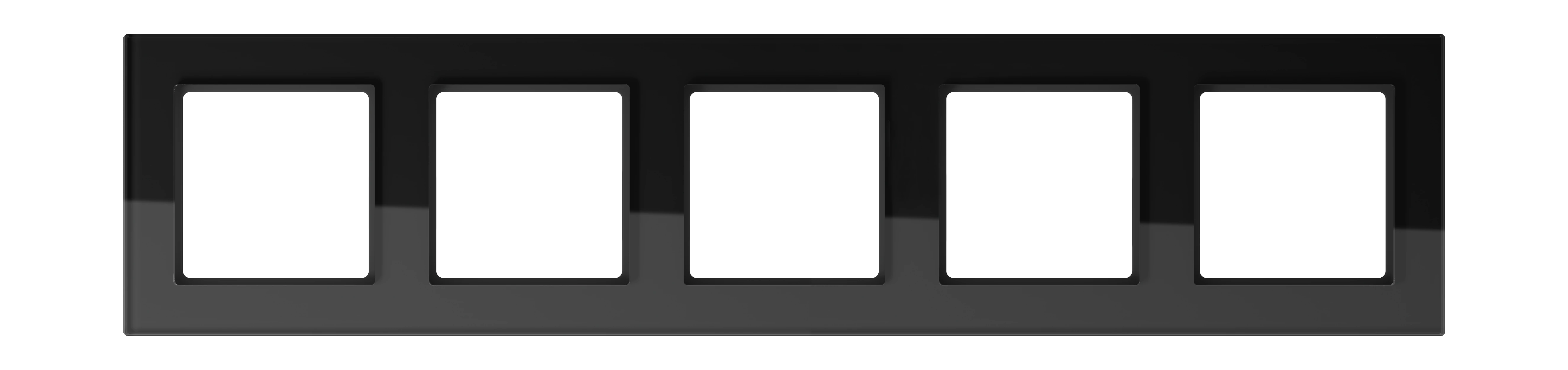 Frame for horizontal and vertical installation — JUNG A Creation, Black, art. AC585BFSW