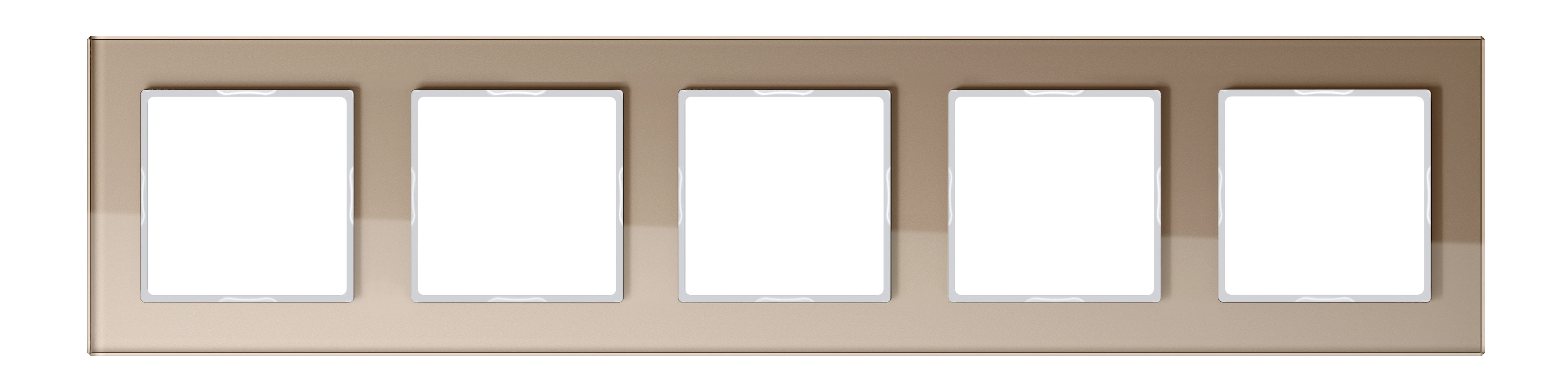 Glass frame for horizontal and vertical installation — JUNG A Creation, Champagne Glass, art. AC585GLCH