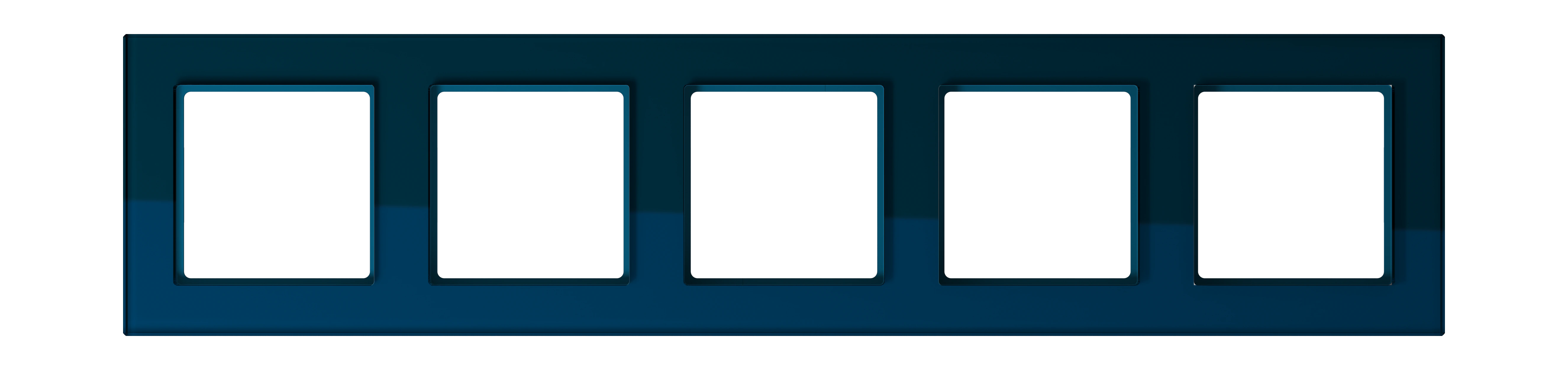 Glass frame for horizontal and vertical installation — JUNG A Creation, Night Blue, art. AC585GLNB