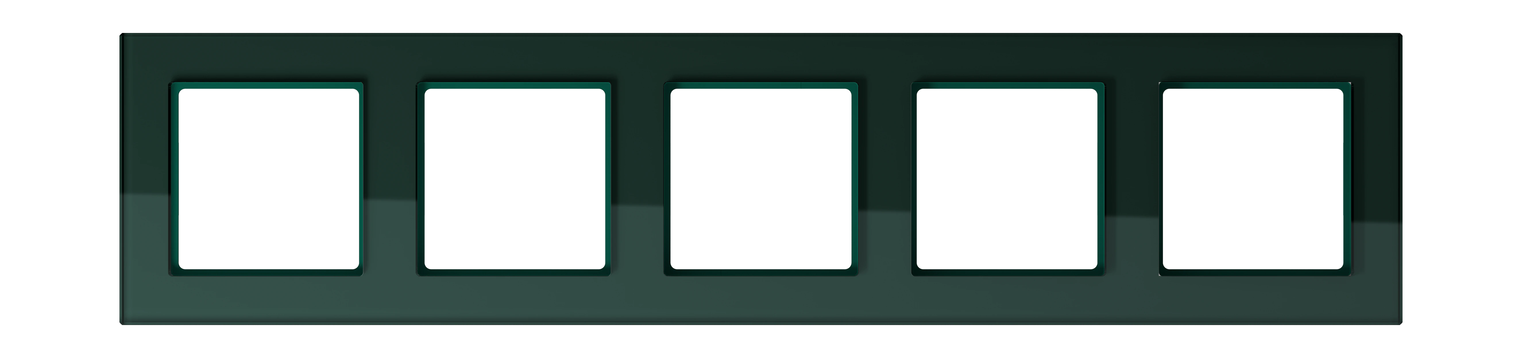 Glass frame for horizontal and vertical installation — JUNG A Creation, Emerald Green, art. AC585GLSG