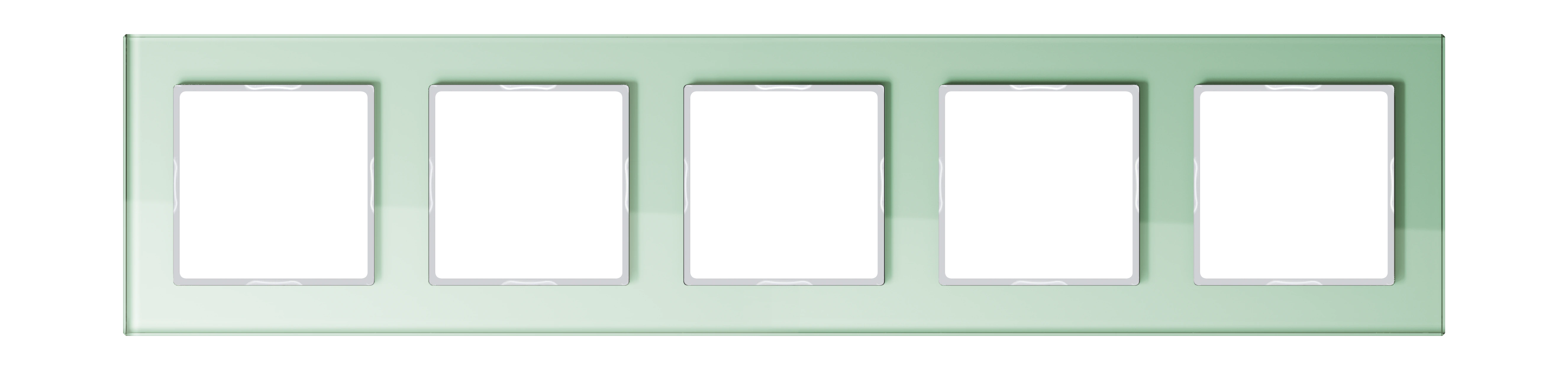 Glass frame for horizontal and vertical installation — JUNG A Creation, White Glass, art. AC585GLWMT