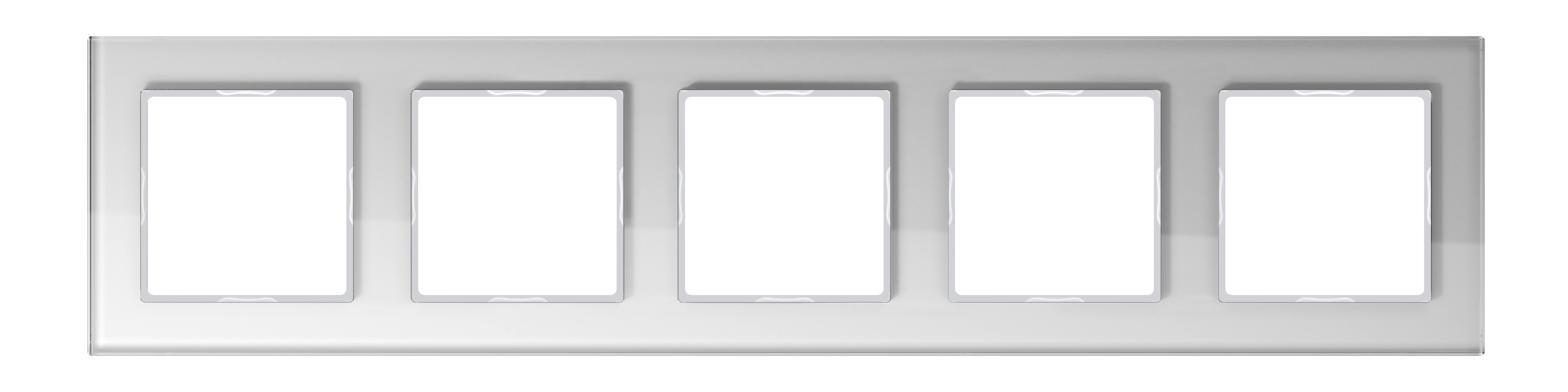 Glass frame for horizontal and vertical installation — JUNG A Creation, White Glass, art. AC585GLWW