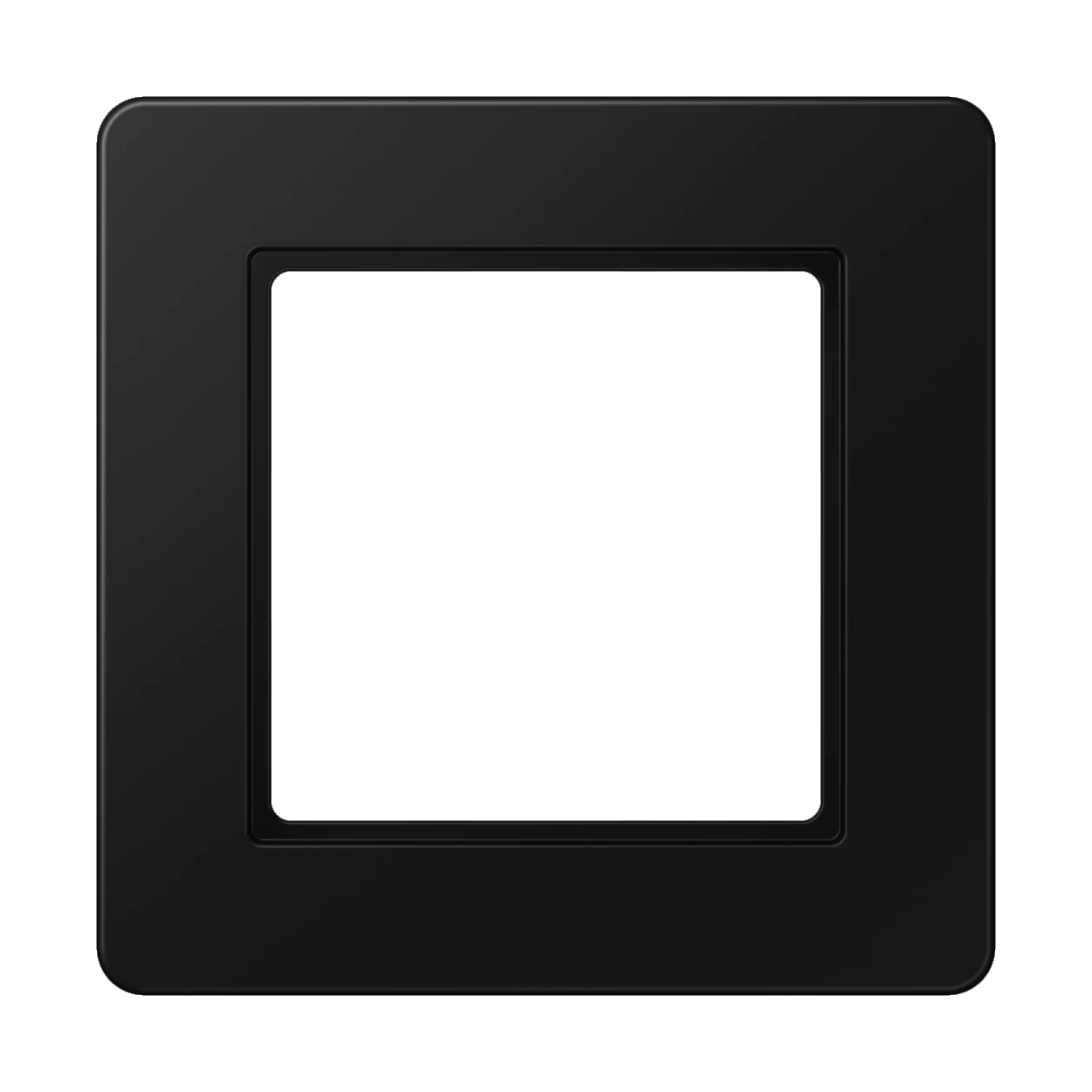 Frame for horizontal and vertical installation — JUNG A Flow, Matt Black, art. AF581BFSWM