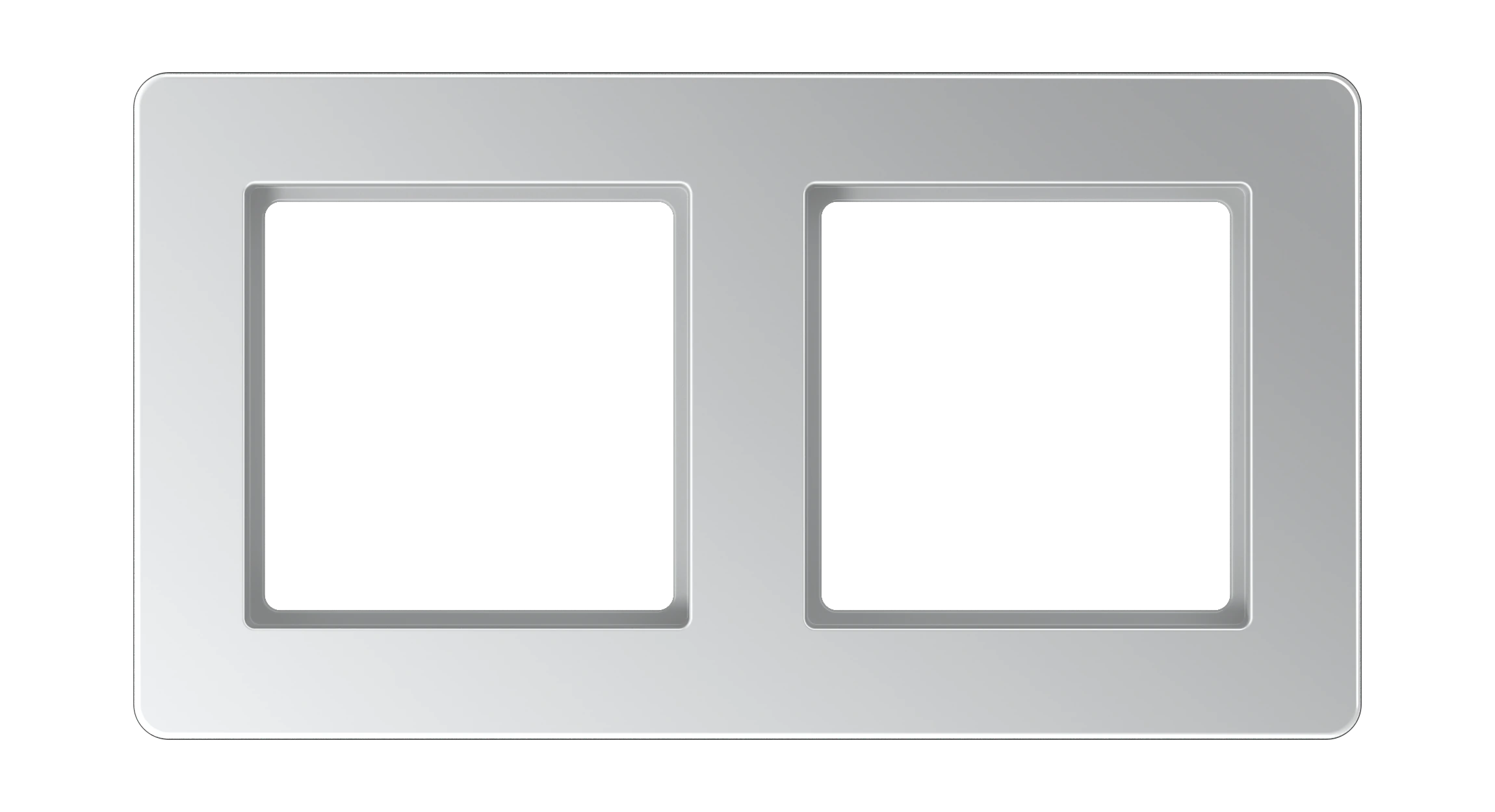 Frame for horizontal and vertical installation — JUNG A Flow, Aluminium, art. AF582BFAL