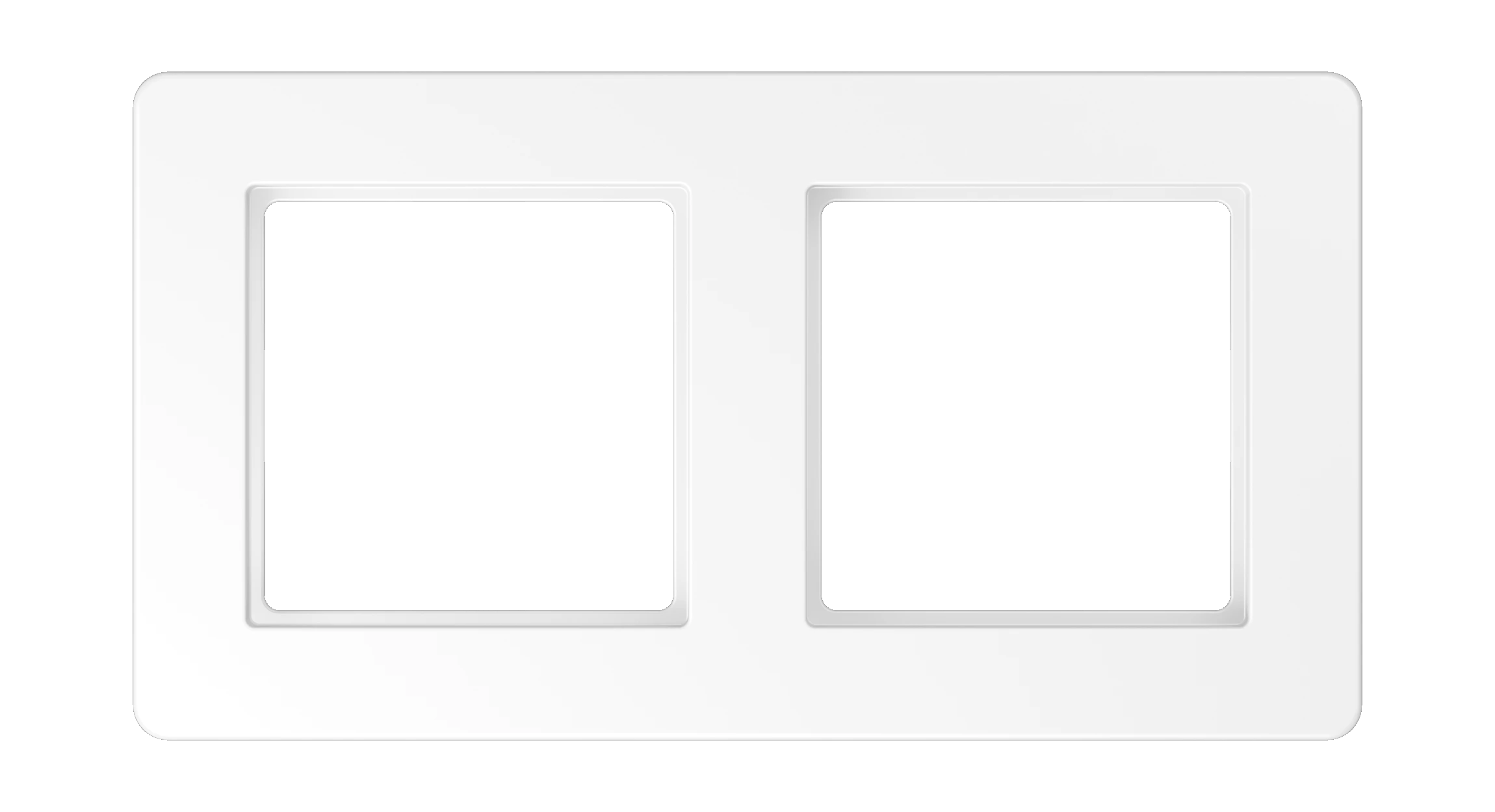 Frame for horizontal and vertical installation — JUNG A Flow, Matt White, art. AF582BFWWM