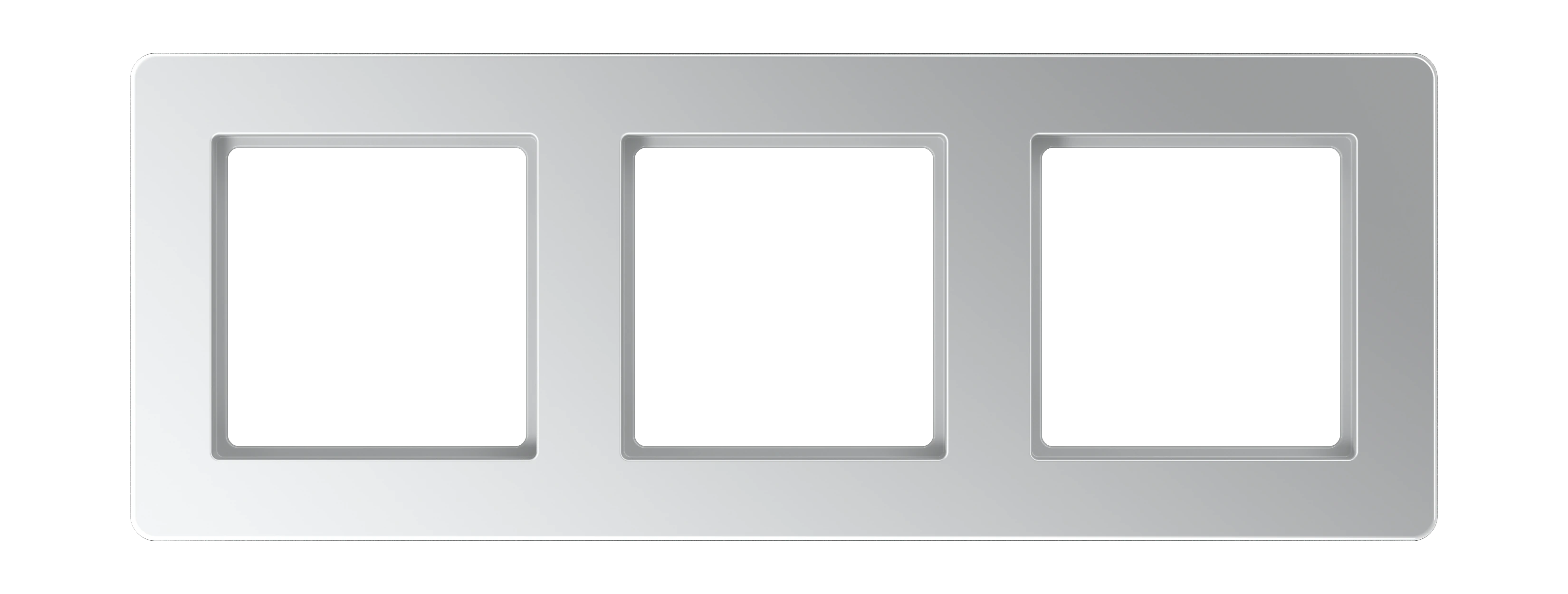 Frame for horizontal and vertical installation — JUNG A Flow, Aluminium, art. AF583BFAL
