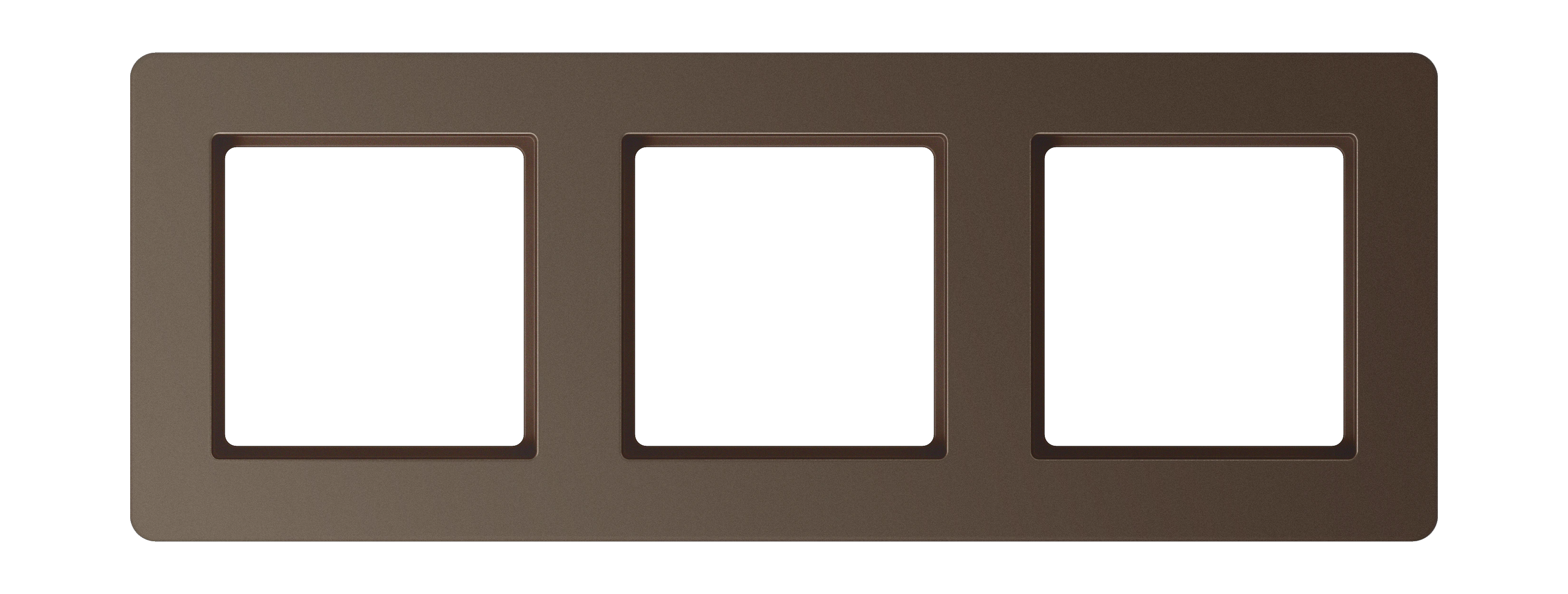 Frame for horizontal and vertical installation — JUNG A Flow, Mocha, art. AF583BFMO
