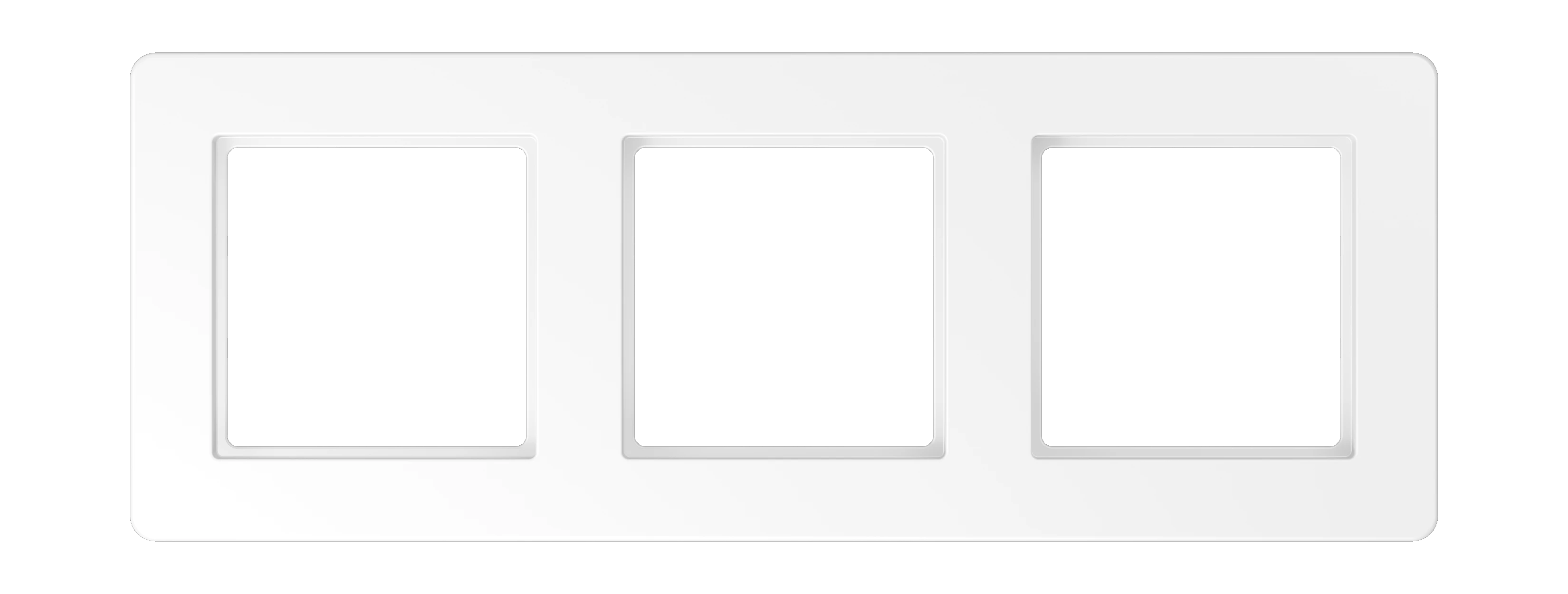 Frame for horizontal and vertical installation — JUNG A Flow, Matt White, art. AF583BFWWM