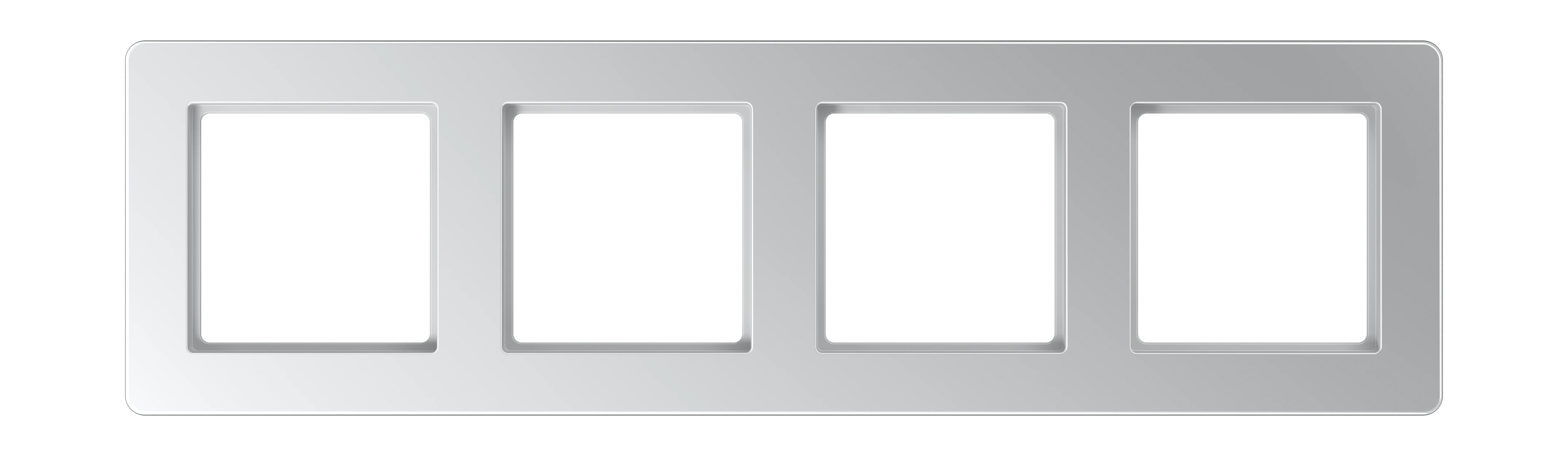 Frame for horizontal and vertical installation — JUNG A Flow, Aluminium, art. AF584BFAL