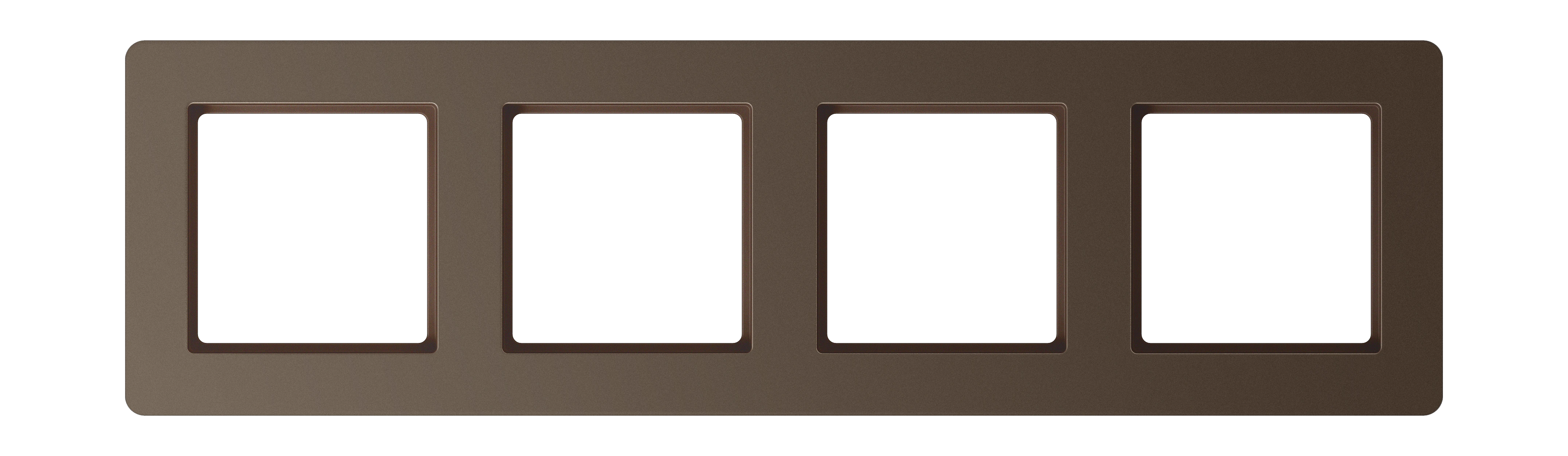 Frame for horizontal and vertical installation — JUNG A Flow, Mocha, art. AF584BFMO